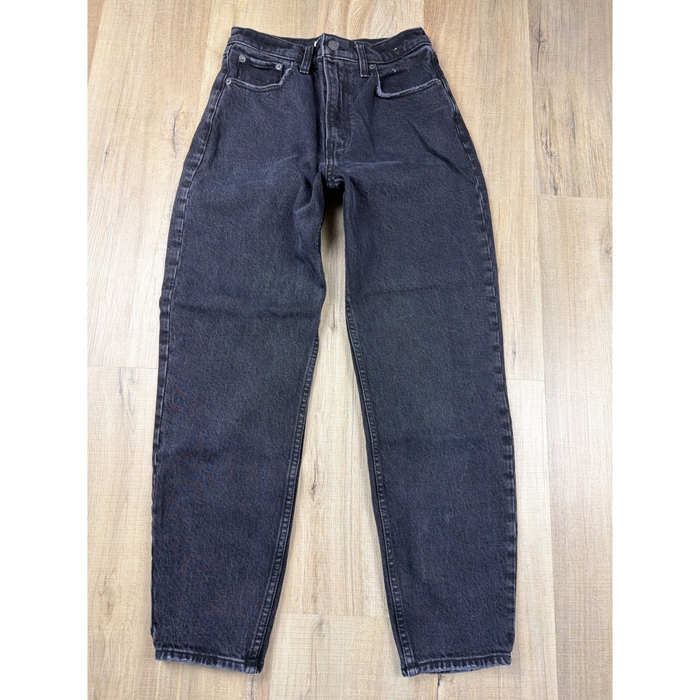 Abercrombie & Fitch 80s‎ Mom High Rise Jeans Washed Black 26 2R Tapered Leg